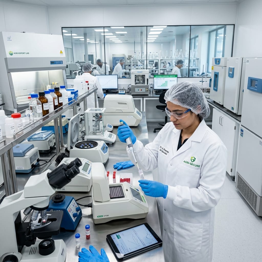 Quality inspection and laboratory testing of agricultural products