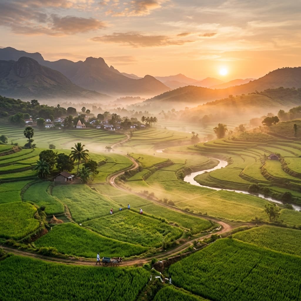 Indian farmland panorama — why choose Indian agricultural products